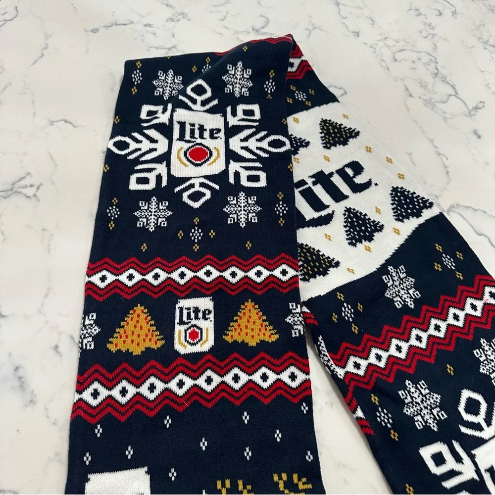 Miller Lite Ugly Scarf and Matching Socks